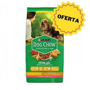 Dog Chow Adultos Raza Mini y Pequeña Carne y Pollo 8 Kg