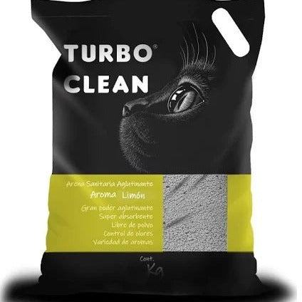 Turbo Clean  Arena Aglutinante Aroma Limon 10 Kg