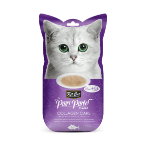 Kitcat Purr Puree Plus + Collagen Care Tuna 4x15grs