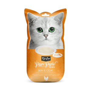 Kitcat Purr Puree Plus + Skin & Coat  Chicken 4x15grs