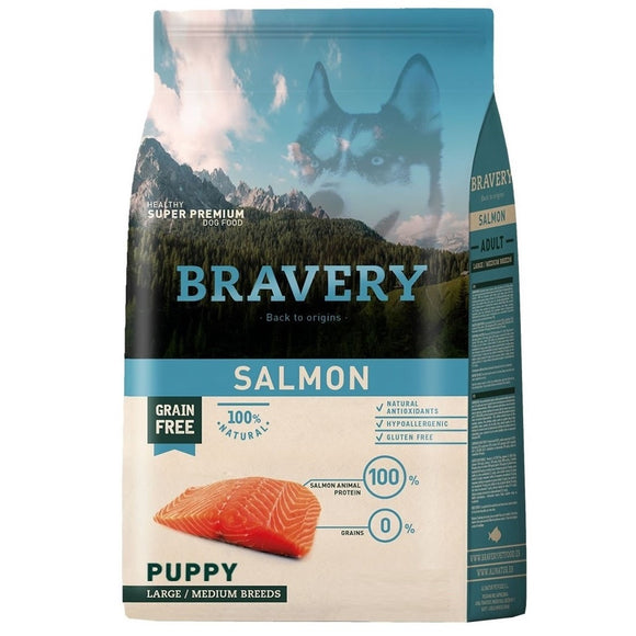 Bravery Salmon Puppy Large and Medium Breeds 12 Kg